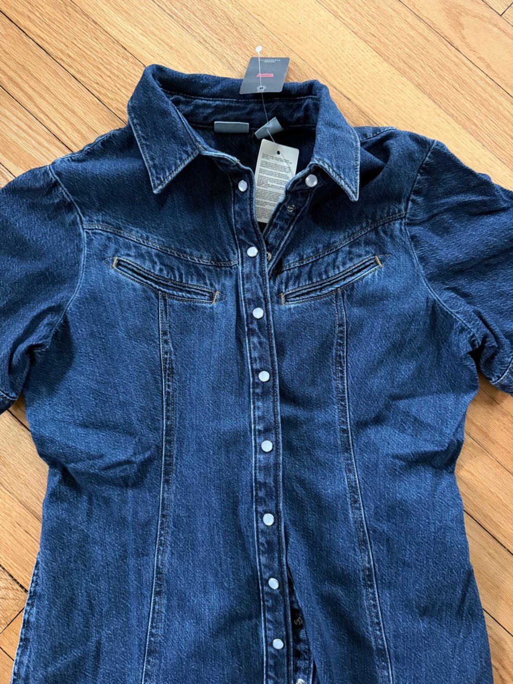 Levi's Dark Blue Denim Dress with Stitch Detailing
